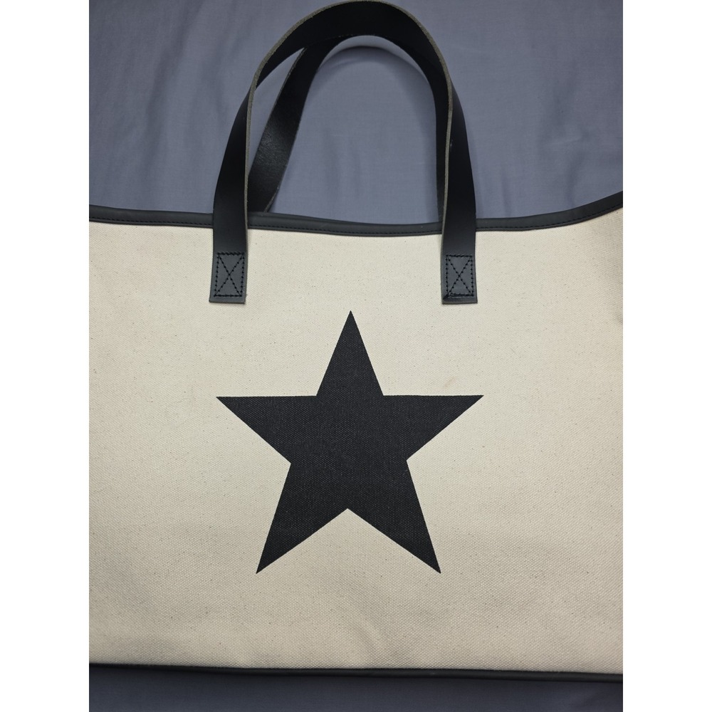 Star Canvas Tote Size 20in W x 11in H x 6in D - Picture 2 of 10